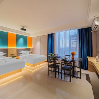 四季豪华茶台双床房（品茶+休闲+高清投影100寸）