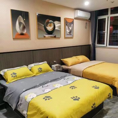 投影棋牌双床房