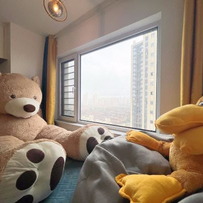 花恬-雅致卡通玩偶-loft大床房13