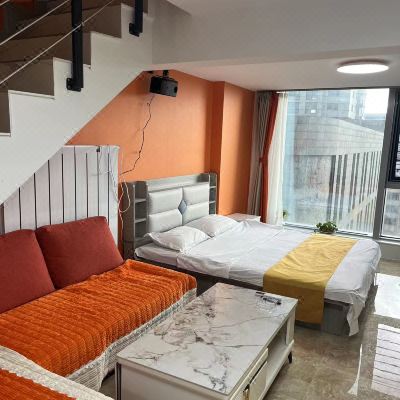 零压轻奢loft四人复式麻将房