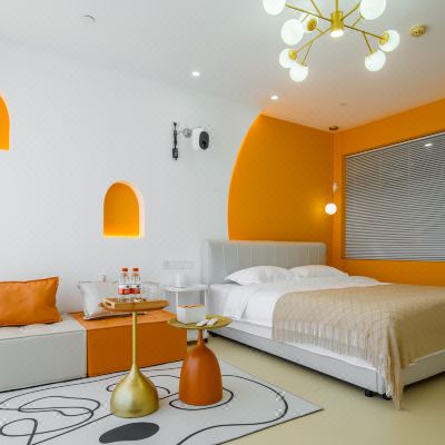 甜橙慕斯·智能投影阳台大床房