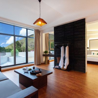 闲适带厅丨观景露台供氧智能双床总统套房(地暖+加湿器)