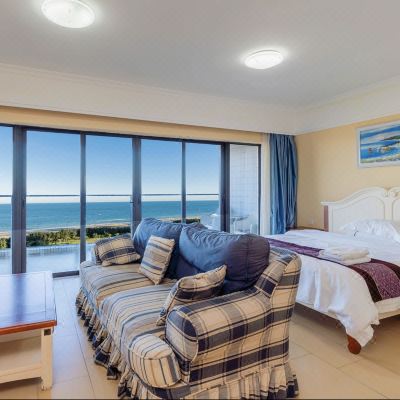 无遮挡一线豪华至尊海景双床房（180度观海日出超大阳台）