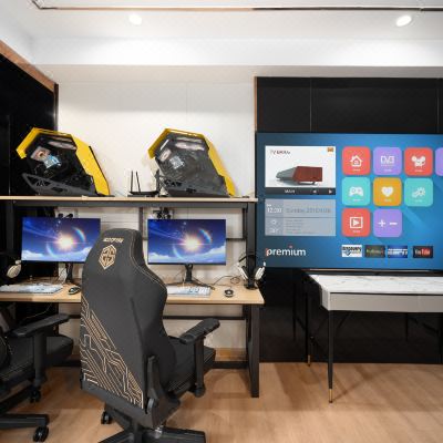 心有灵犀-高配大床房[技嘉4070显卡+AOC2K170HZ高刷电竞屏+千兆网络+特权]+浴缸+100寸投影