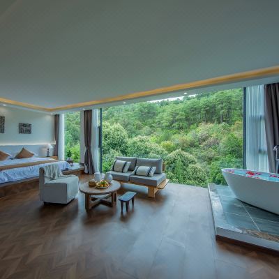 山景城景夜景日出榻榻米大床房