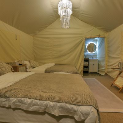高级双床5号绿野走马北欧风・野奢帐篷