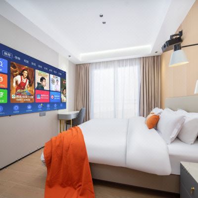 云染沐光影音大床房（100寸巨幕+洗衣机+喜临门乳胶床垫）