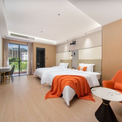 爱马仕橙影音双床房（洗衣机+ 手机投屏）