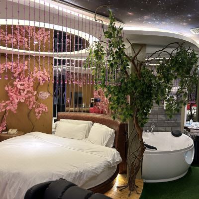 浪漫满屋单人电竞主题圆床房[光纤专线+网吧特权+高配电脑]