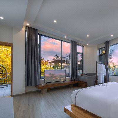 沐秋独立私汤全景阳台大床房