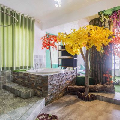 幽静红枫林高清投影江景房