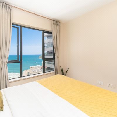 清新海景两室一厅套房-睡觉安静