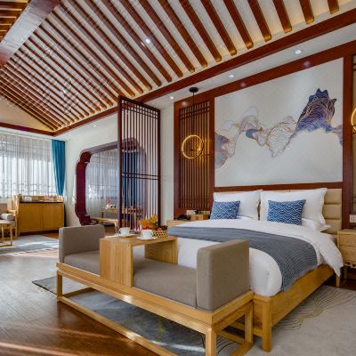 曲琴幽处·独立茶室山景豪华浴缸大套（亲子房)