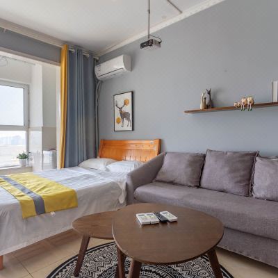 北欧简约风投影海景三居室