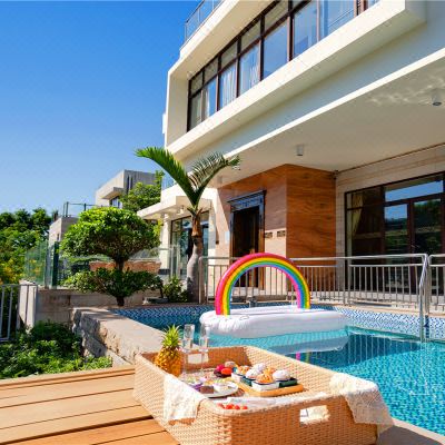 东南亚∙泡泡屋6房轰趴别墅-私家泳池+KTV+庭院烧烤+自动麻将+桌球