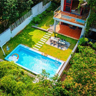 艺术家∙5房轰趴别墅-私家泳池+KTV+庭院烧烤+自动麻将+桌球