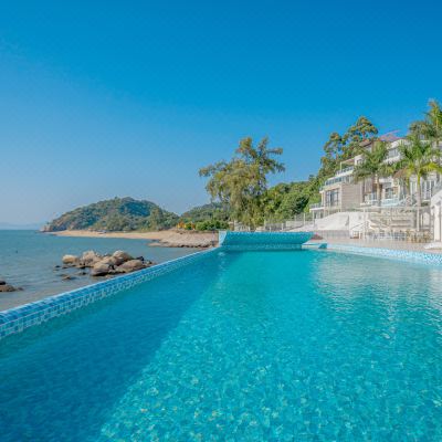 洞穴风∙一线海景9房轰趴别墅-全套房+私家泳池泡池+KTV+庭院烧烤+自动麻将+桌球