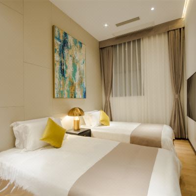 雅致浴缸双床房