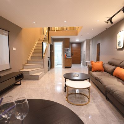 心之遇.莫兰迪治愈色系投影复式loft套房