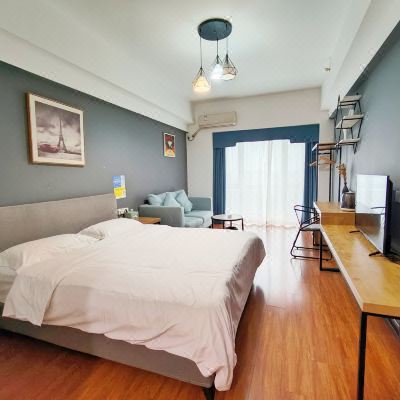 晚暮 I 精品大床房 I 冷色系（冰箱+洗衣机）