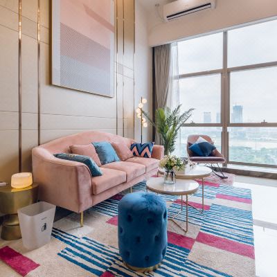 Pinky Loft江景大床房（烘干洗衣机+电视投屏）