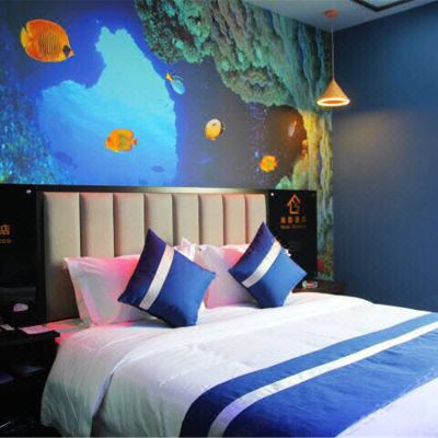 色彩蓝色海洋主题房
