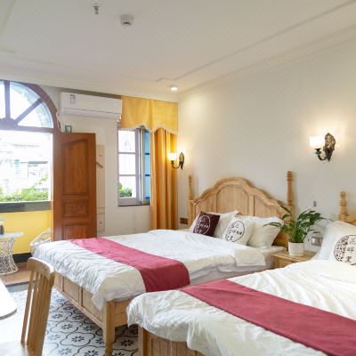 休闲阳台双床房