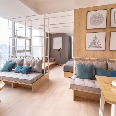 全景·漫居双床房（乳胶床垫+小冰箱+洗衣机）