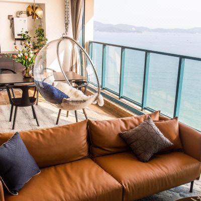 亲海一线无遮挡全海景轻奢艺术风2房2厅套房