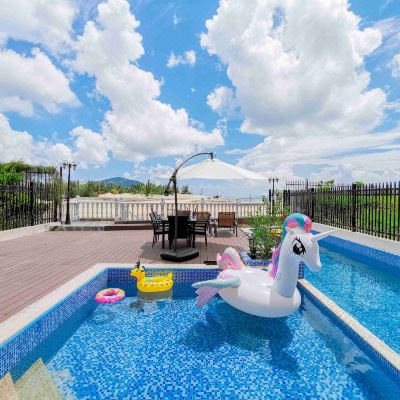 (特惠+一线海景+私家泳池+KTV+自动麻将+炭烤+自助厨房)·6房海景别墅