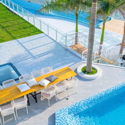 （一线海景+私家泳池+全套房+KTV+自动麻将+桌球+炭烤+自助厨房）·11房海景别墅