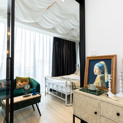 木木里-卡其文艺复古双床房