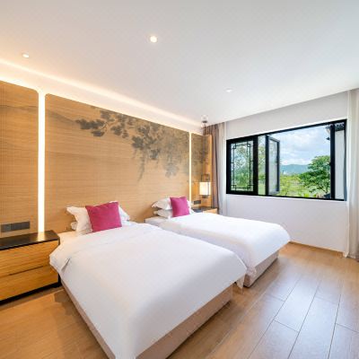 豪华田园景观双床房