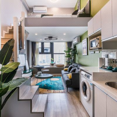 双影loft大床房A-投影