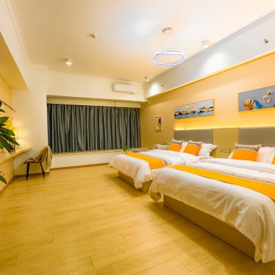 高级灰雅致双床房（高层城景+洗衣机）