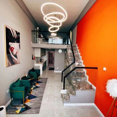 智能loft复式电动窗帘房