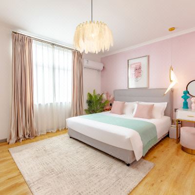 薄荷之夏系列大床房-INS东湖园景