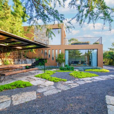 双卧亲子独栋别墅（俯瞰山景大露台+180度院景客厅+茶园小院儿）