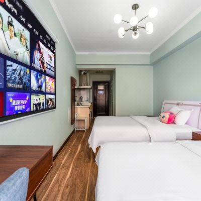 观影双床房(可开普票+免费停车）