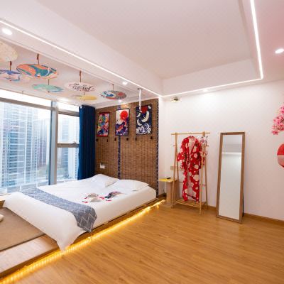 和风日式高清投影大床房