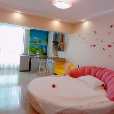 粉色浪漫大圆床