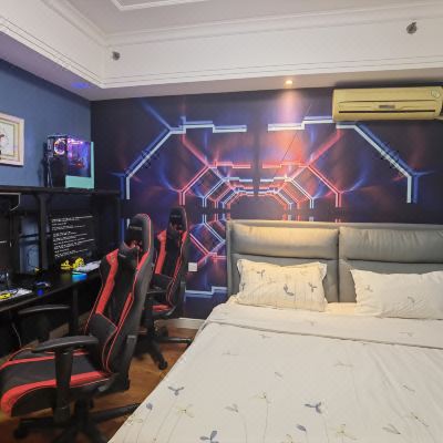 电竞高级大床房[显卡3070ti+32G内存+CPU i5 12代32G+2k144hz显示器]