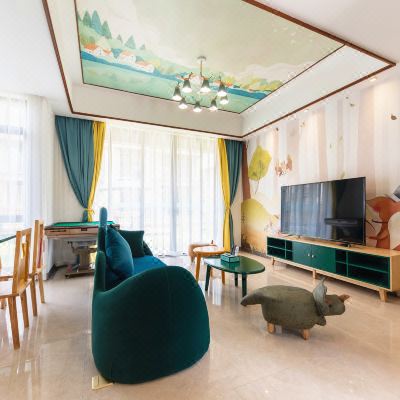 戏水泡池 | 小4房(3+阁楼)7床树屋滑梯亲子别墅(有波波池)