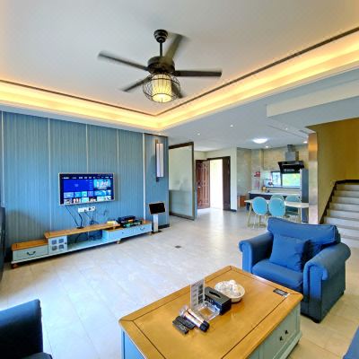 地中海主题4房7床别墅（带KTV+麻将+厨房）