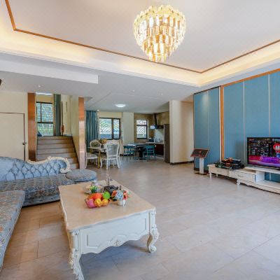 欧美缤纷·4房6床花园别墅（泳池+KTV+麻将+碳烧炉）