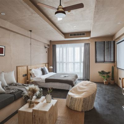 茶之本侘寂风现代影院大床房