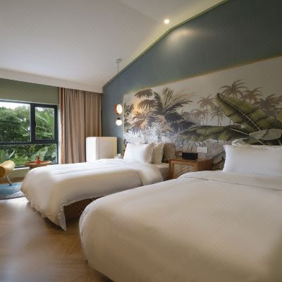 草坪景观双床房