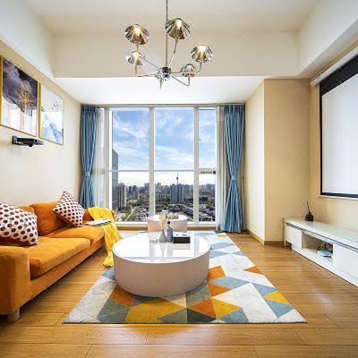 云端太古里全景双卧套房（投影设备+烘干洗衣机+厨房）