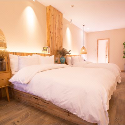 石隐私享花园家庭双床房