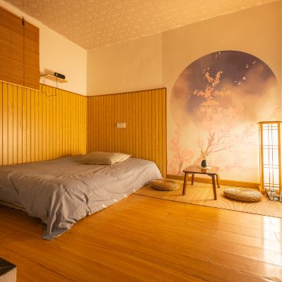 浪漫樱花树下投影影院房